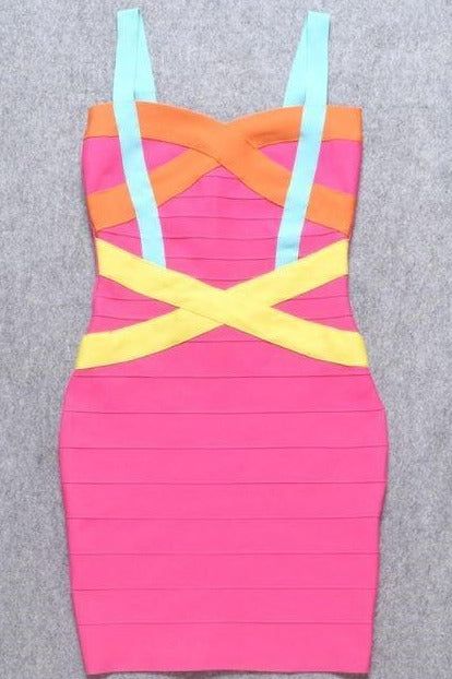 Heidi Bandage Mini Dress - Hot Pink - Image 10
