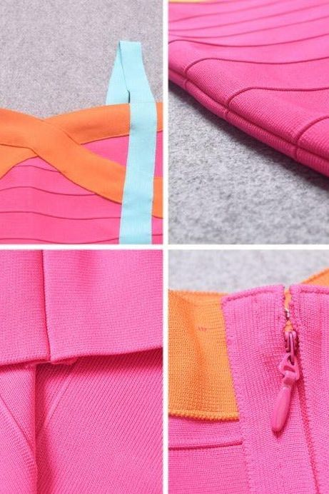 Heidi Bandage Mini Dress - Hot Pink - Image 12