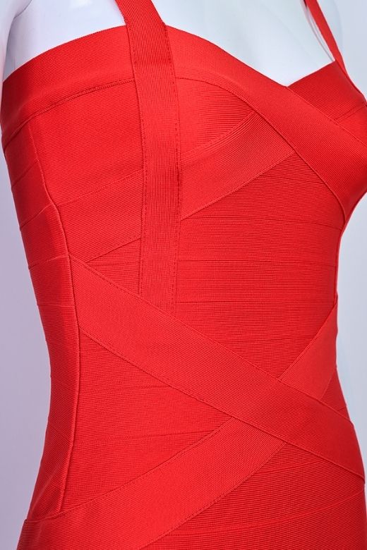 Heidi Bandage Mini Dress - Lipstick Red - Image 12
