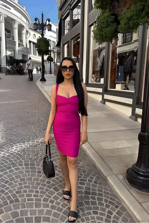 Heidi Bandage Mini Dress - Magenta Pink - Image 7