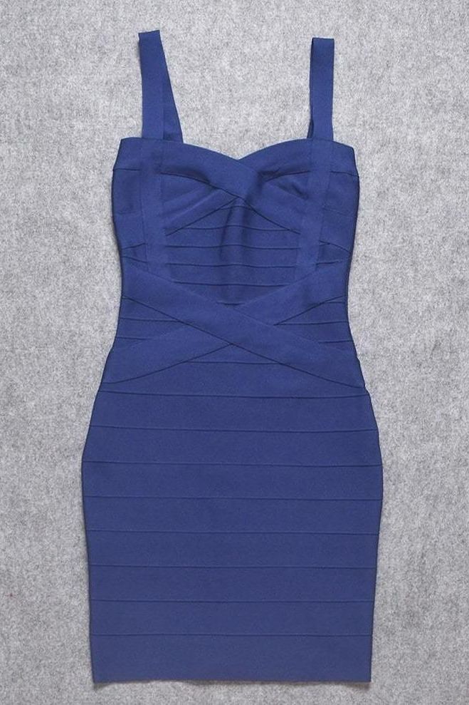Heidi Bandage Mini Dress - Navy Blue - Image 9