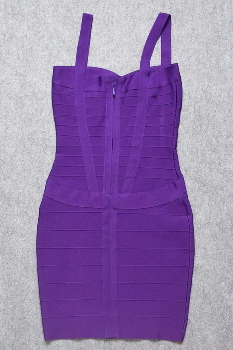Heidi Bandage Mini Dress - Plum Purple - Image 12