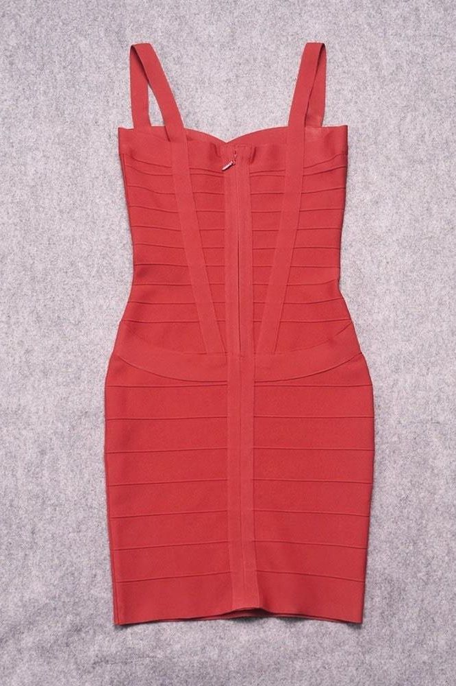 Heidi Bandage Mini Dress - Red Wine - Image 11