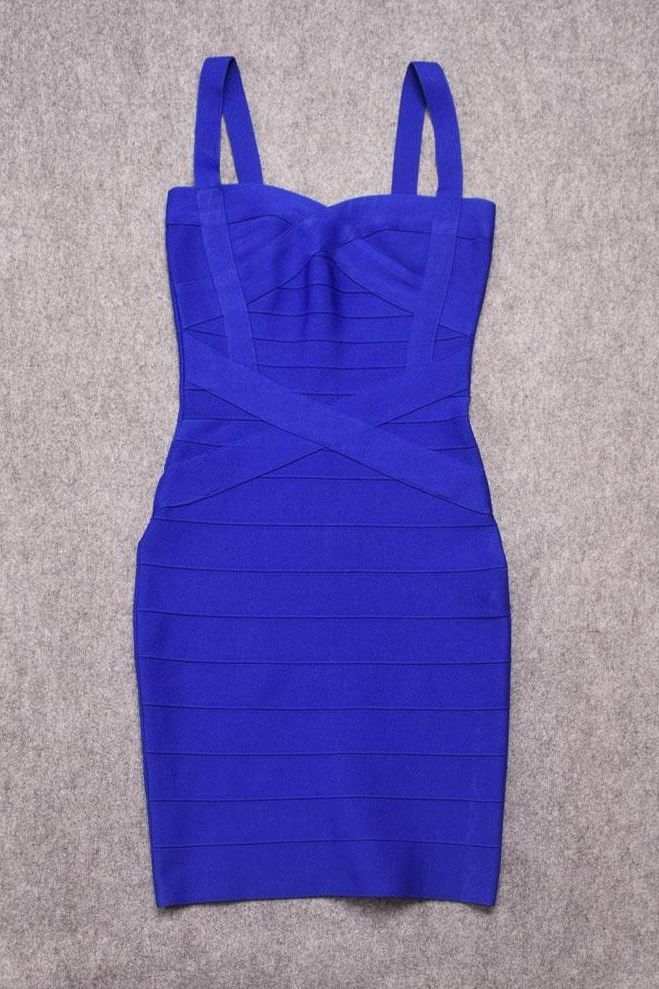 Heidi Bandage Mini Dress - Royal Blue - Image 11