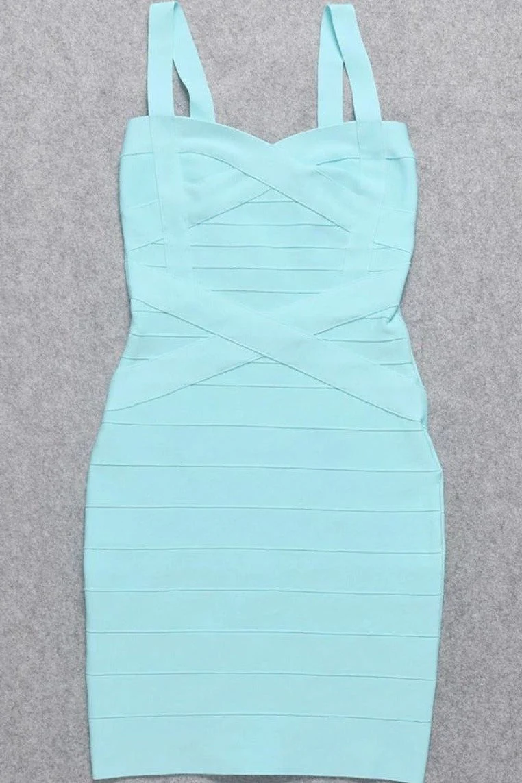 Heidi Bandage Mini Dress - Sky Blue - Image 9