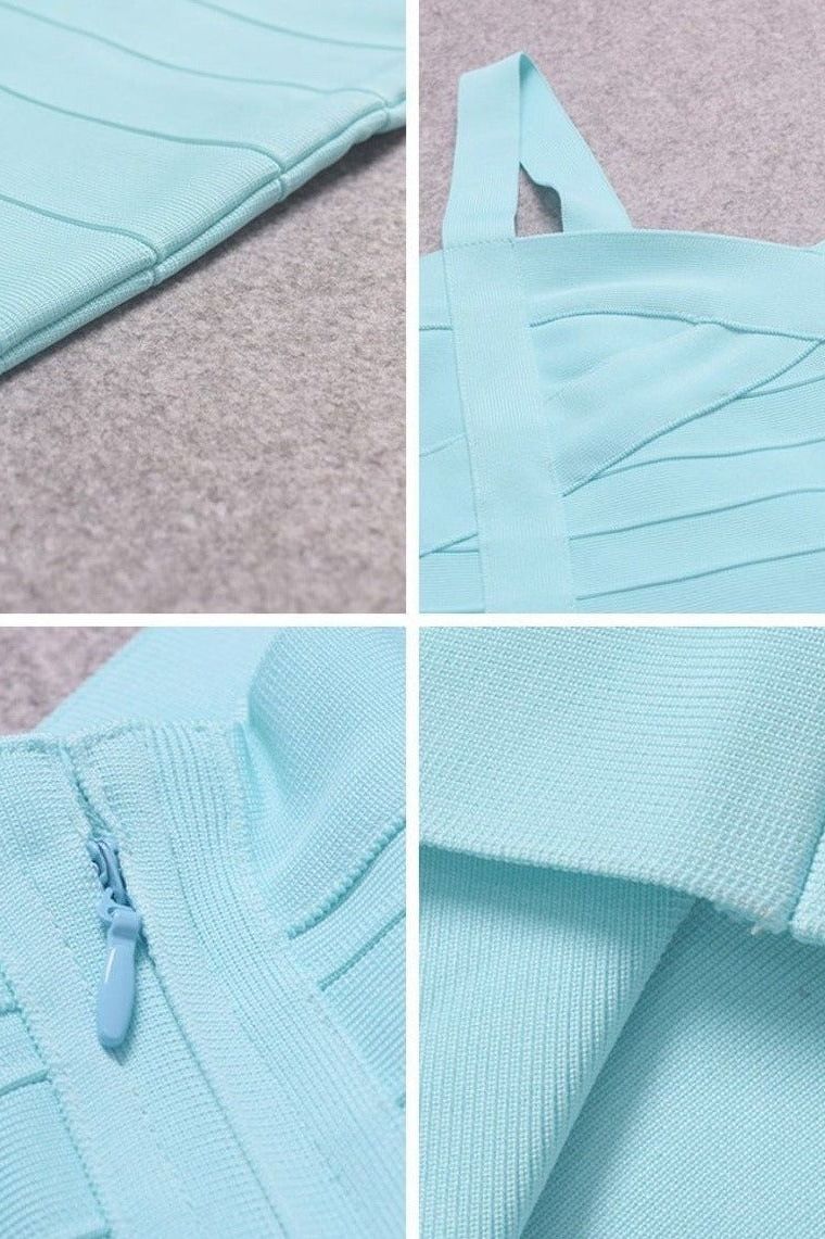 Heidi Bandage Mini Dress - Sky Blue - Image 11