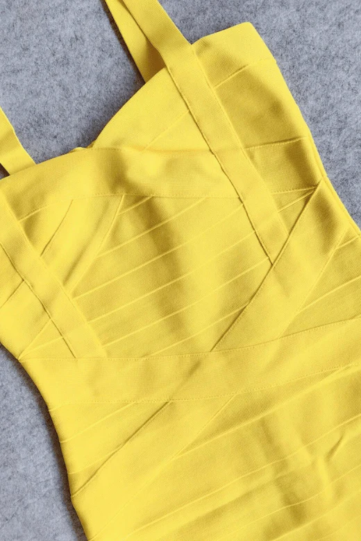 Heidi Bandage Mini Dress - Sun Yellow - Image 14