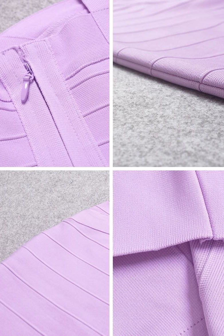 Heidi Bandage Mini Dress - Violet Purple - Image 12