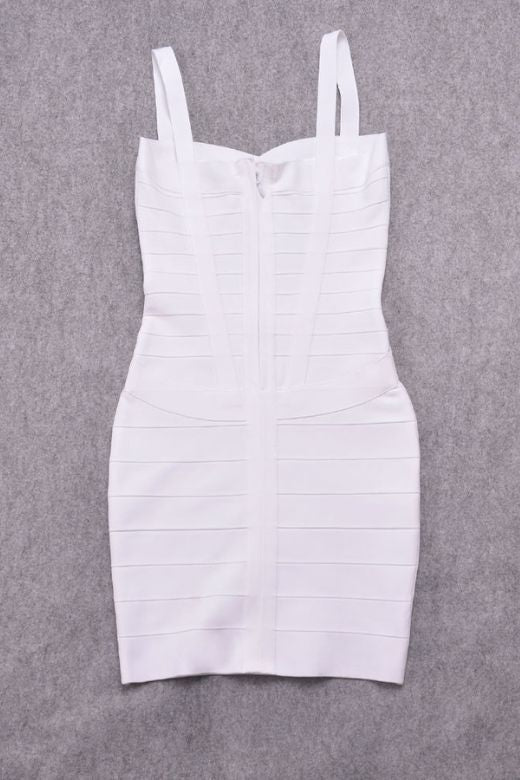Heidi Bandage Mini Dress - White Pearl - Image 10