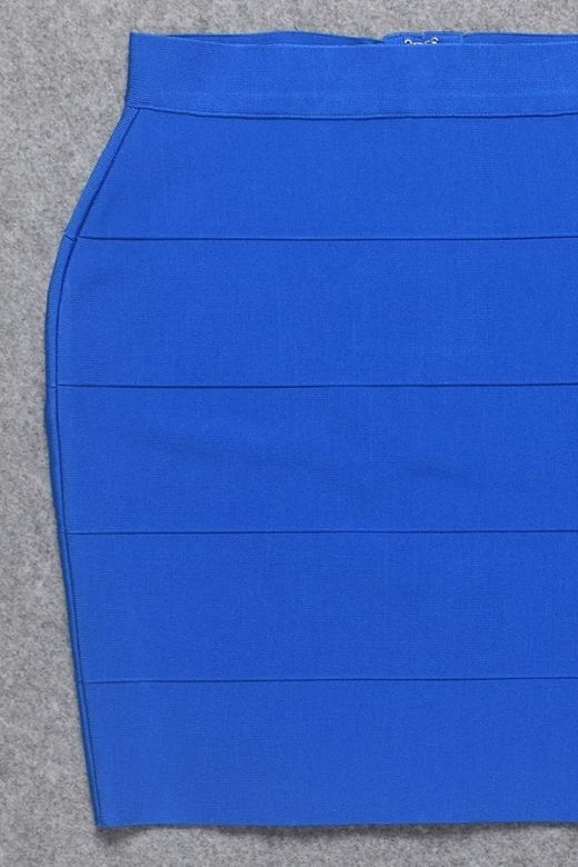 High Waist Bandage Mini Skirt - Royal Blue - Image 9