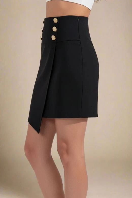 Jessie Mini Pencil Skirt - Classic Black - Image 2
