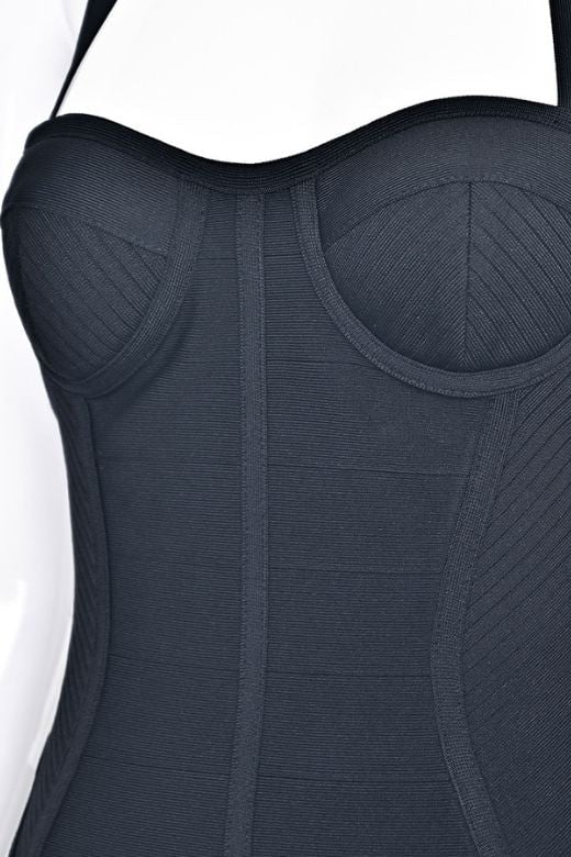 Isabella Bandage Mini Dress - Classic Black - Image 10
