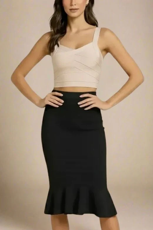 Jay Bandage Crop Top - Cream - Image 5