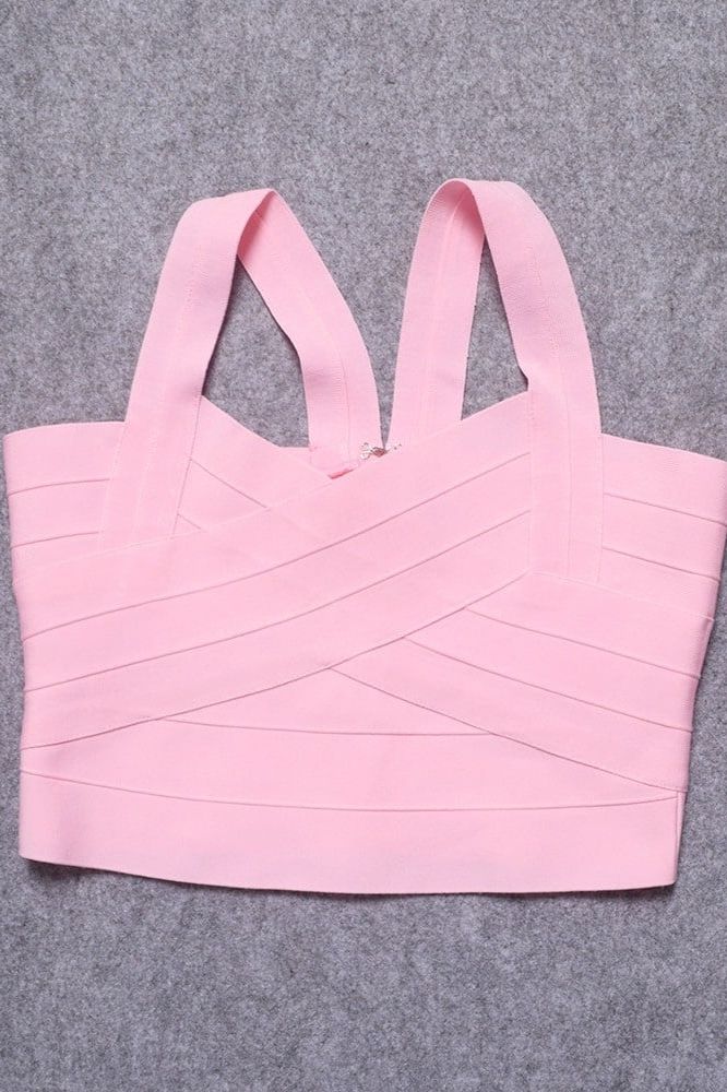 Jay Bandage Crop Top - Dusty Pink - Image 11
