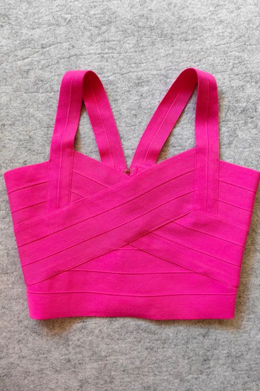 Jay Bandage Crop Top - Hot Pink - Image 11