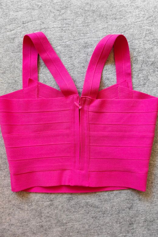 Jay Bandage Crop Top - Hot Pink - Image 12