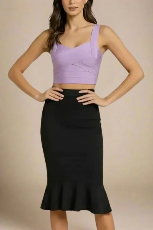 Jay Bandage Crop Top - Violet Purple - Image 6