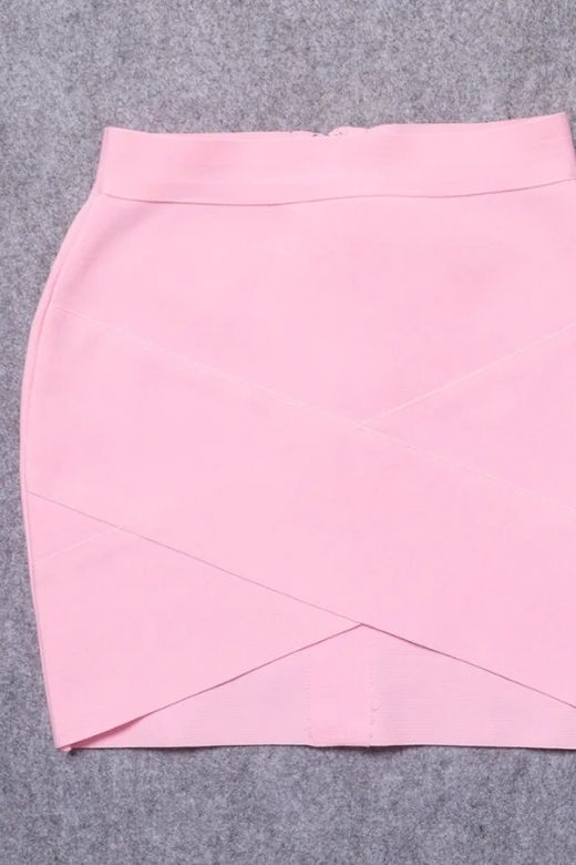 Jay High Waist Bandage Mini Skirt - Dusty Pink - Image 6