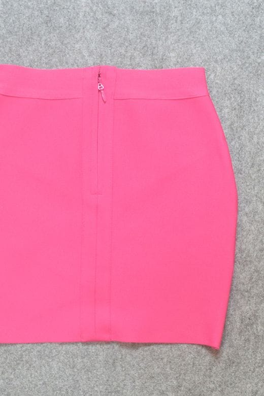 Jay High Waist Bandage Mini Skirt - Hot Pink - Image 9