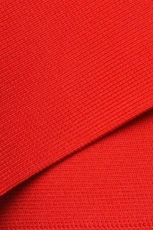 Jay High Waist Bandage Mini Skirt - Lipstick Red - Image 9