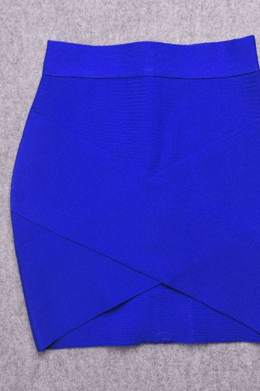 Jay High Waist Bandage Mini Skirt - Royal Blue - Image 8