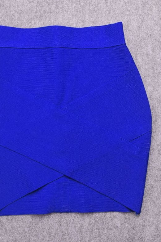 Jay High Waist Bandage Mini Skirt - Royal Blue - Image 9