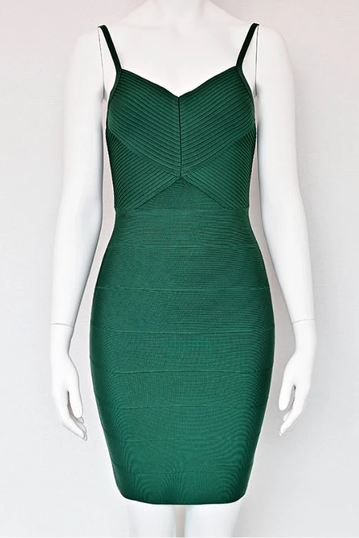 Jene Bandage Dress - Emerald Green - Image 6