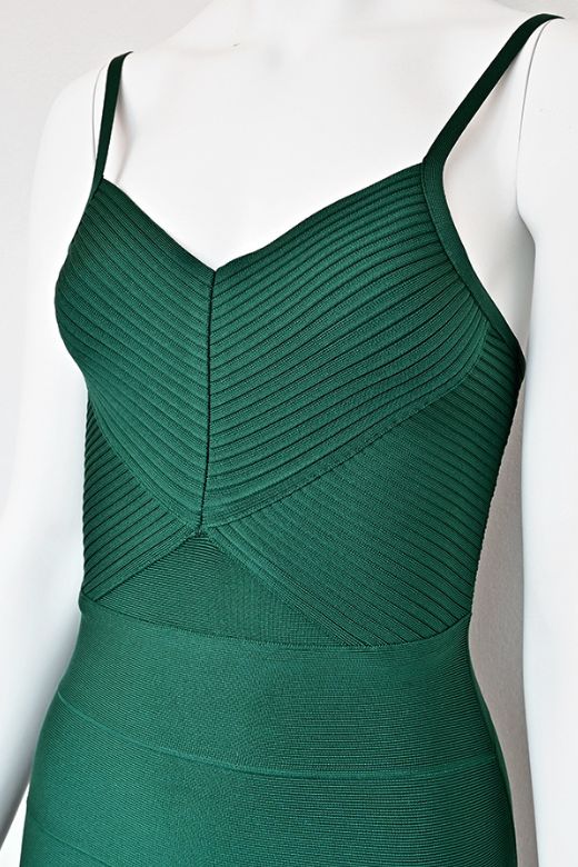 Jene Bandage Dress - Emerald Green - Image 9