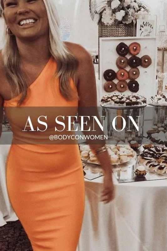 Joi Bodycon Midi Dress - Apricot Orange - Image 15