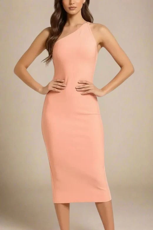 Joi Bodycon Midi Dress - Peach - Image 5