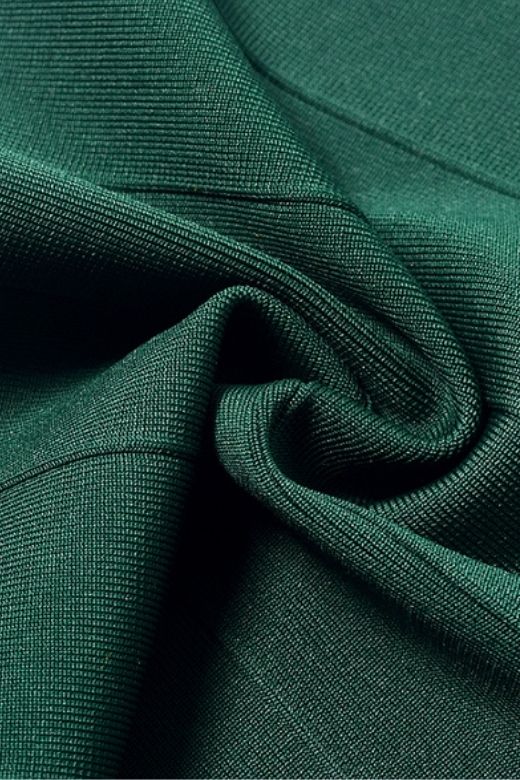Josie Bandage V Neck Mini Dress - Emerald Green - Image 8