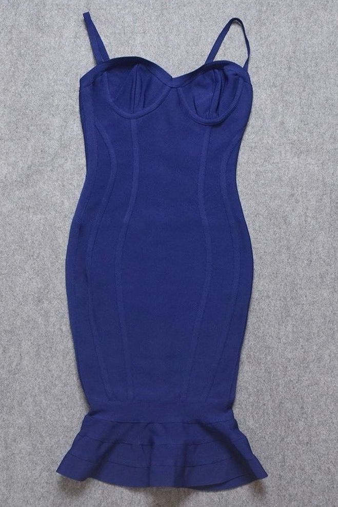 Joy Bandage Midi Dress - Royal Blue - Image 12