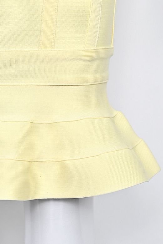 Joy Bandage Midi Dress - Sun Yellow - Image 12