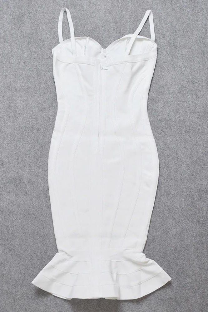 Joy Bandage Midi Dress - White Pearl - Image 13
