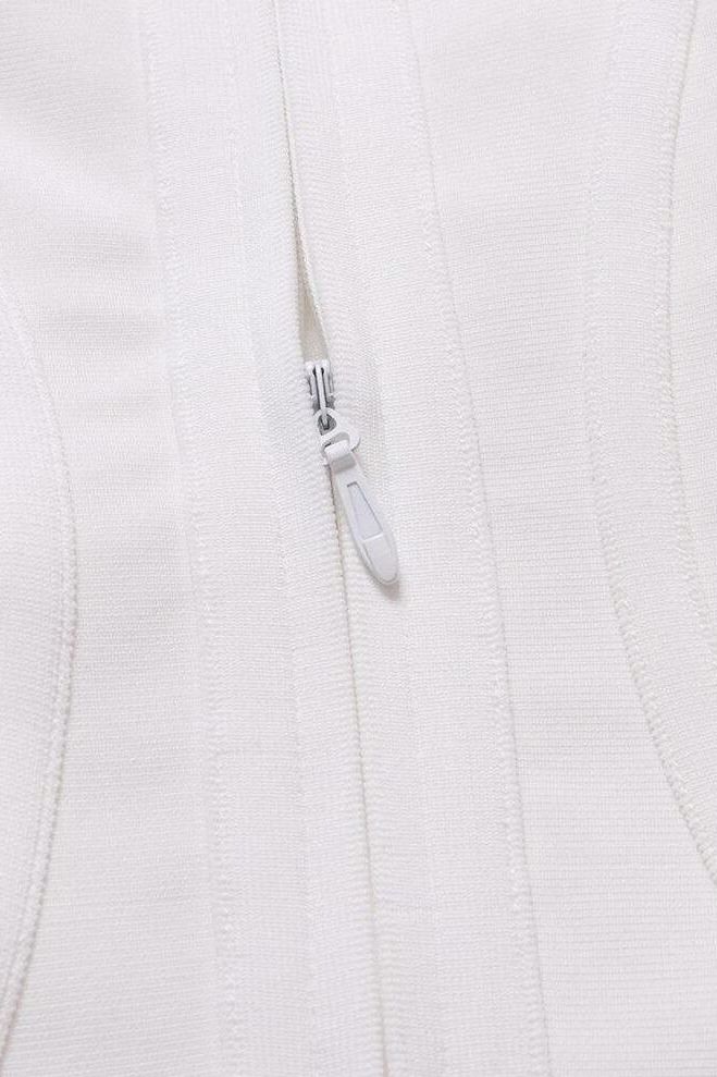 Joy Bandage Midi Dress - White Pearl - Image 14