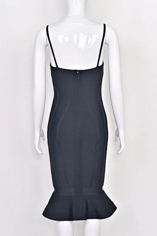 Joy Bandage Midi Dress - Classic Black - Image 13
