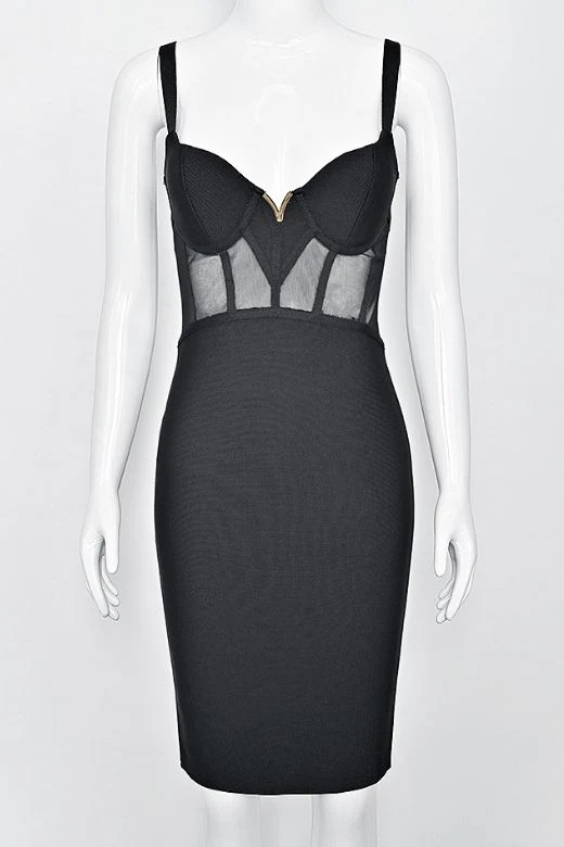 Juliette Bodycon Dress - Classic Black - Image 7