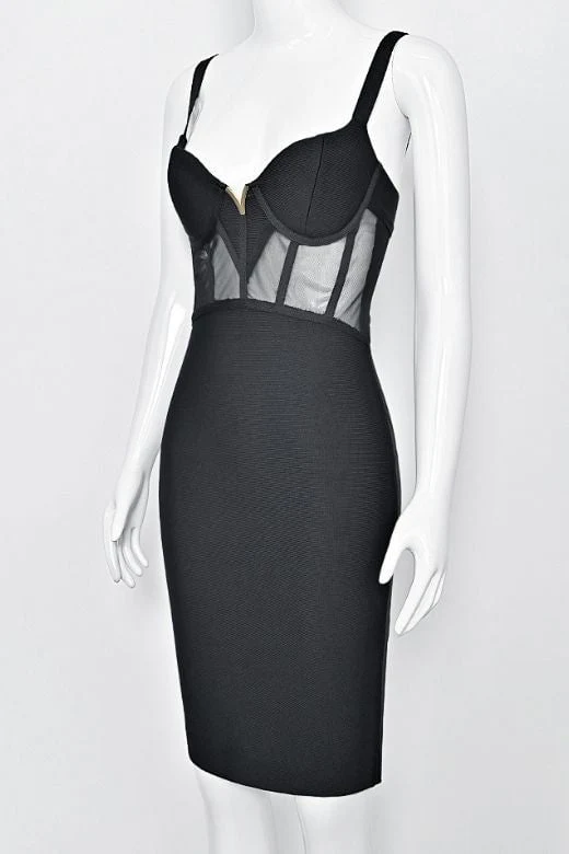 Juliette Bodycon Dress - Classic Black - Image 9