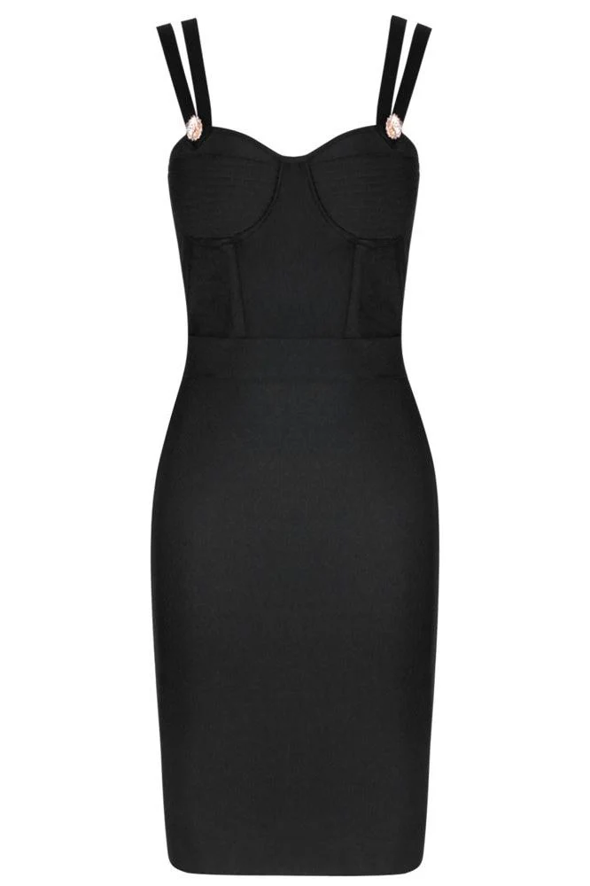 Kate Bandage Dress - Classic Black - Image 2
