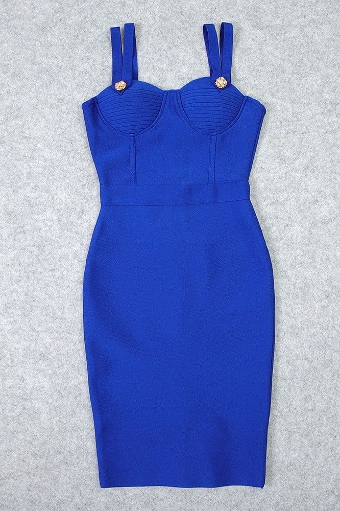 Kate Bandage Dress - Royal Blue - Image 5