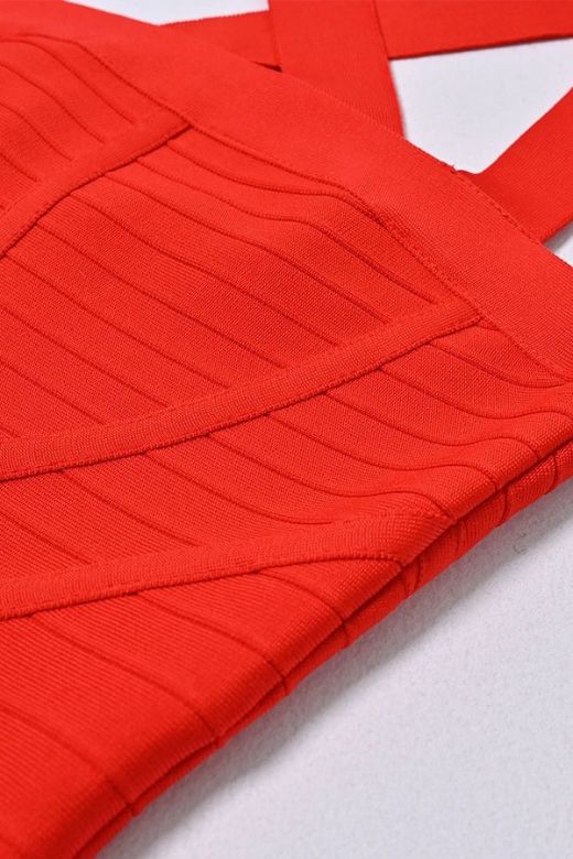 Kendall Bandage Midi Dress - Lipstick Red - Image 8