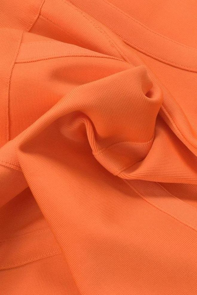 Kit Bandage Dress - Apricot Orange - Image 10