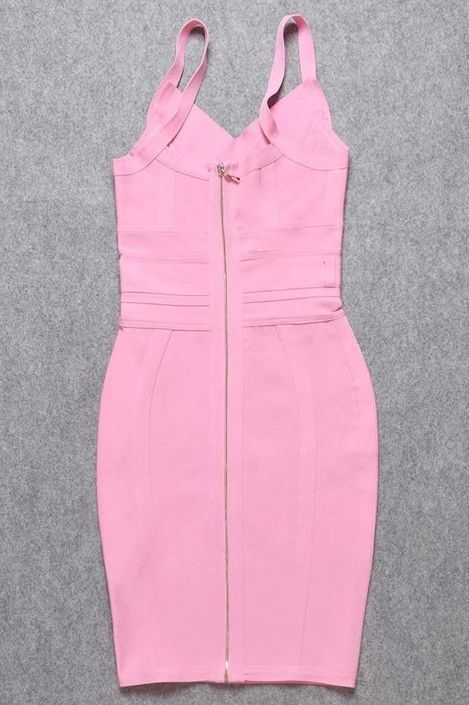 Kit Bandage Dress - Blush Pink - Image 9