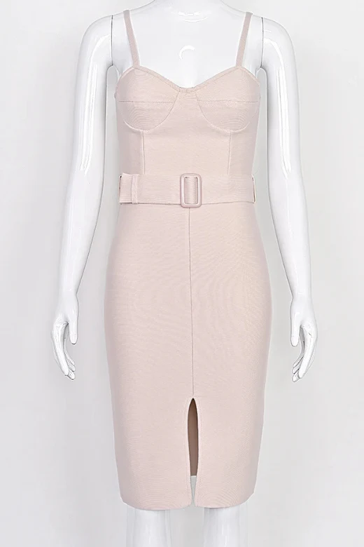 Lana Bandage Dress - Cream - Image 6