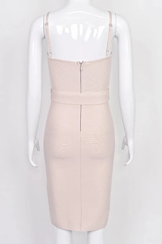 Lana Bandage Dress - Cream - Image 7