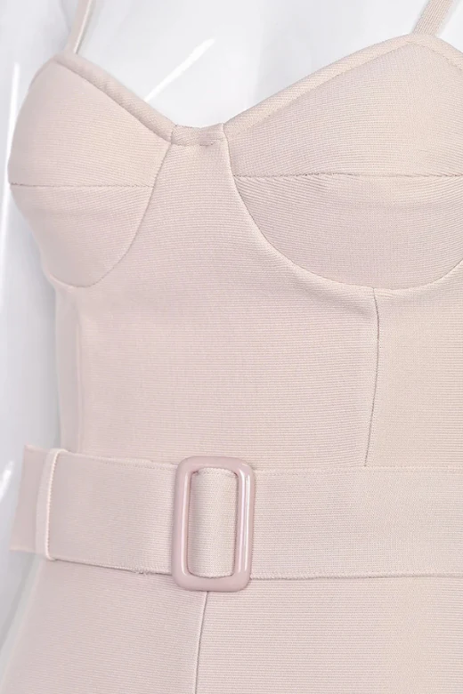 Lana Bandage Dress - Cream - Image 8