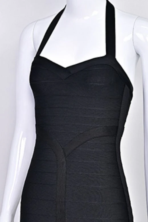 Lara Bandage Midi Dress - Classic Black - Image 11
