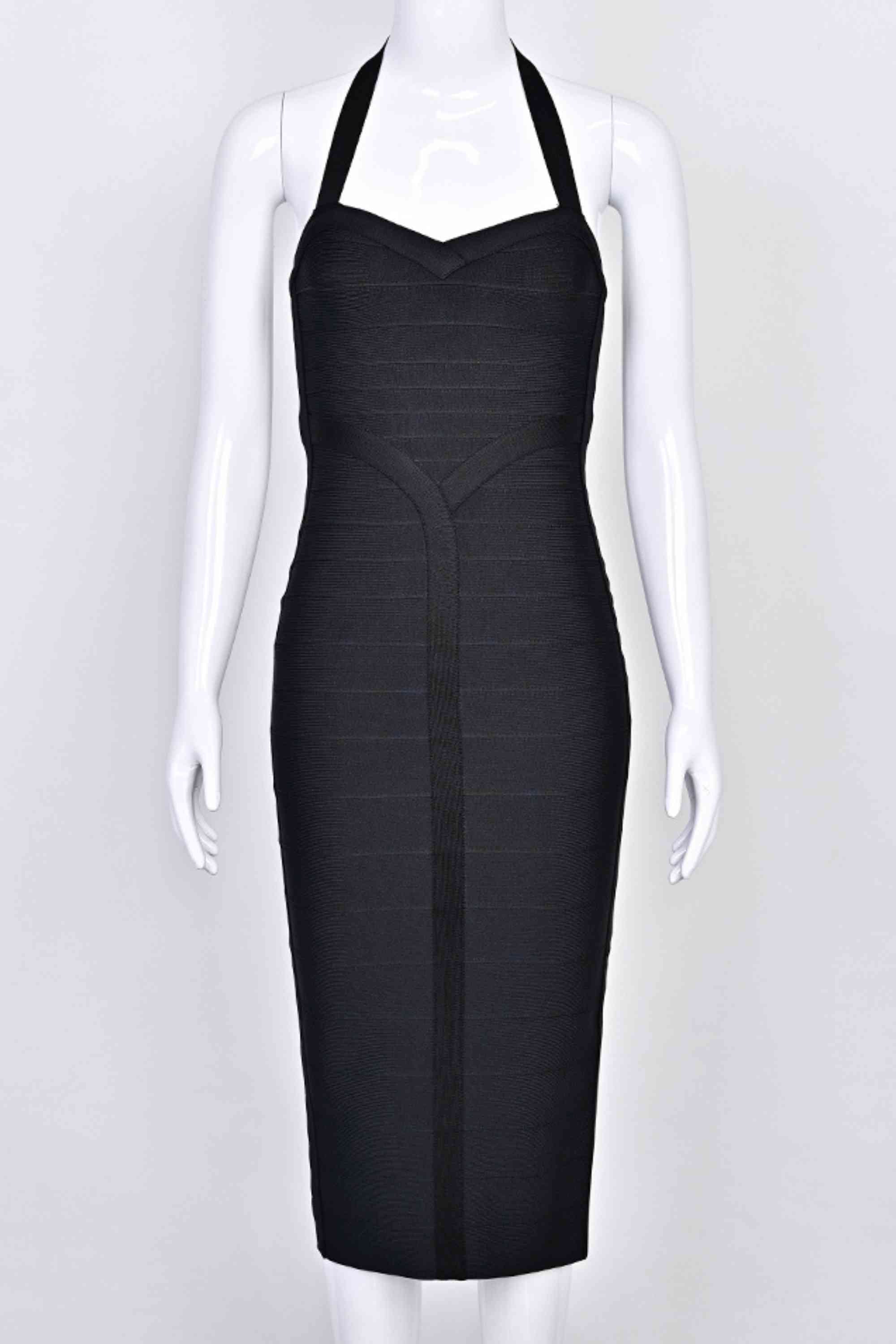 Lara Bandage Midi Dress - Classic Black - Image 7