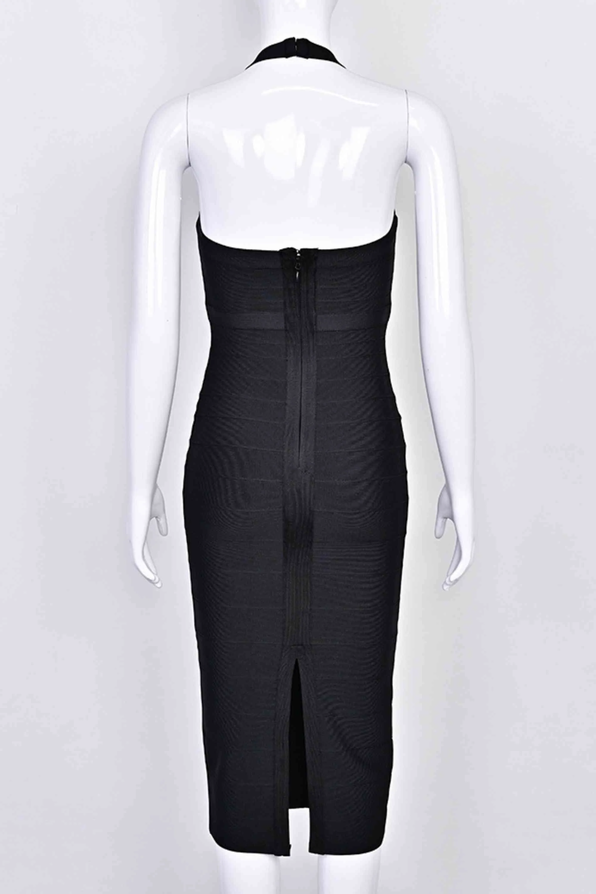 Lara Bandage Midi Dress - Classic Black - Image 8