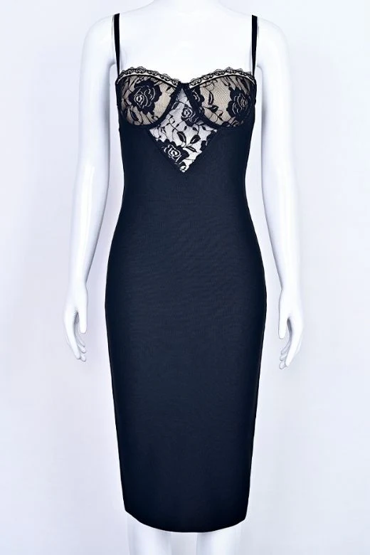 Larissa Bodycon Dress - Classic Black - Image 7